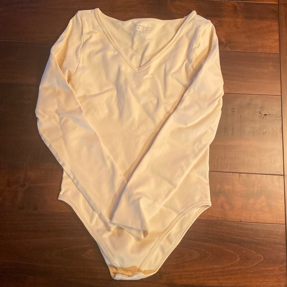 OQQ TikTok viral bodysuit - cream